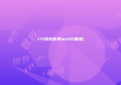t71坦克世界(wz112重坦)