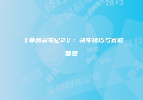 《菲利刹车记2》：刹车技巧与赛道智慧