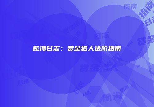 航海日志：赏金猎人进阶指南