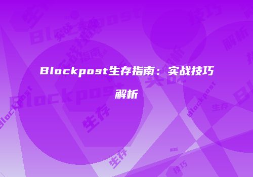 Blockpost生存指南：实战技巧解析