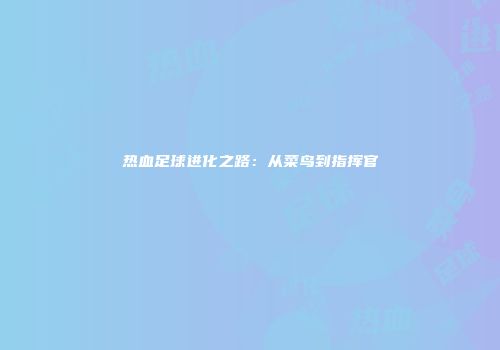 热血足球进化之路：从菜鸟到指挥官