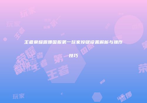 王者荣耀露娜国服第一玩家按键设置解析与操作技巧