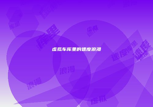 虚拟车库里的速度浪漫