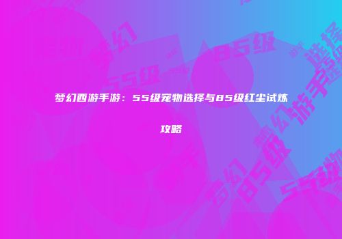 梦幻西游手游：55级宠物选择与85级红尘试炼攻略