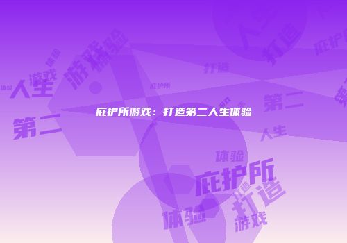 庇护所游戏：打造第二人生体验