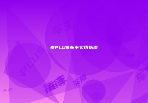 秦PLUS车主实用指南