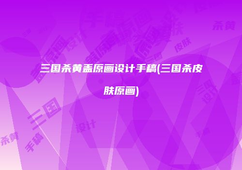 三国杀黄盖原画设计手稿(三国杀皮肤原画)