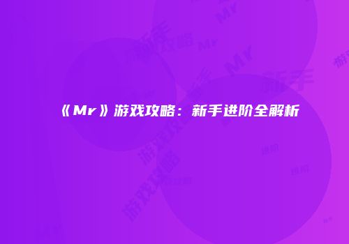 《Mr》游戏攻略：新手进阶全解析