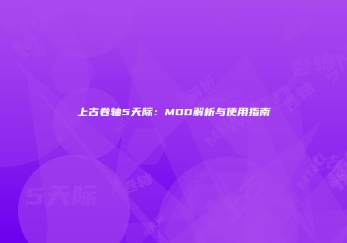 上古卷轴5天际：MOD解析与使用指南