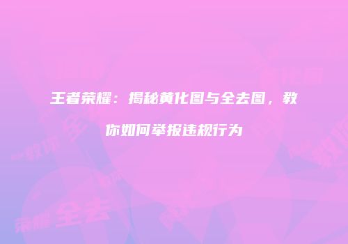 王者荣耀：揭秘黄化图与全去图，教你如何举报违规行为