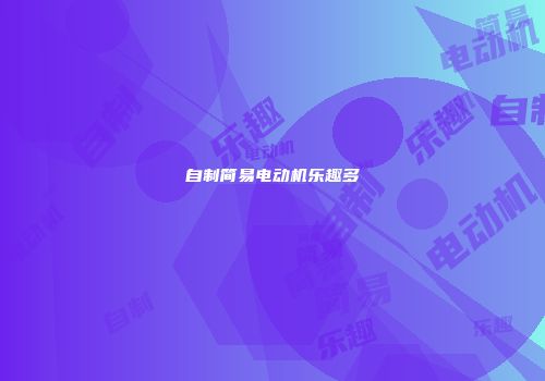 自制简易电动机乐趣多