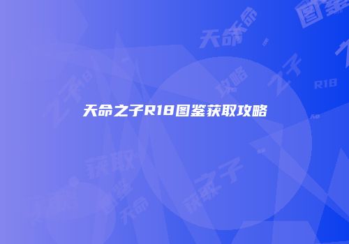天命之子R18图鉴获取攻略