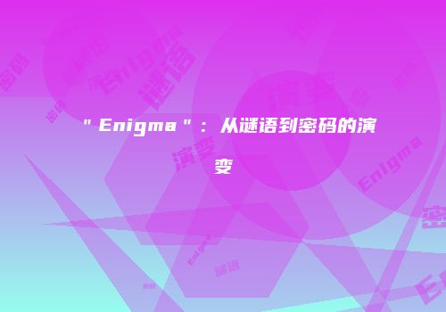 ＂Enigma＂：从谜语到密码的演变