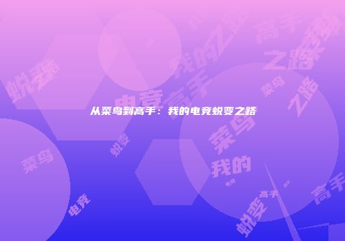 从菜鸟到高手：我的电竞蜕变之路