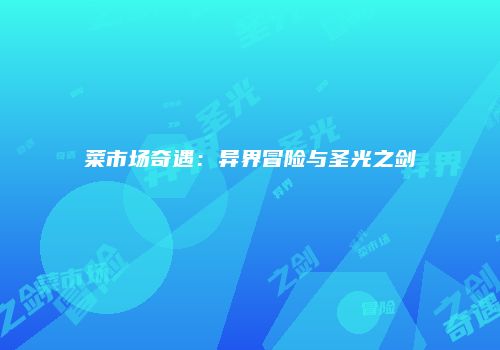 菜市场奇遇：异界冒险与圣光之剑