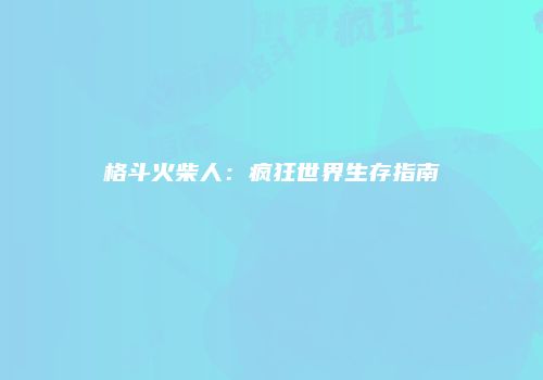格斗火柴人：疯狂世界生存指南