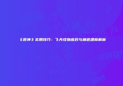《原神》实用技巧：飞天怪物应对与角色建模解析