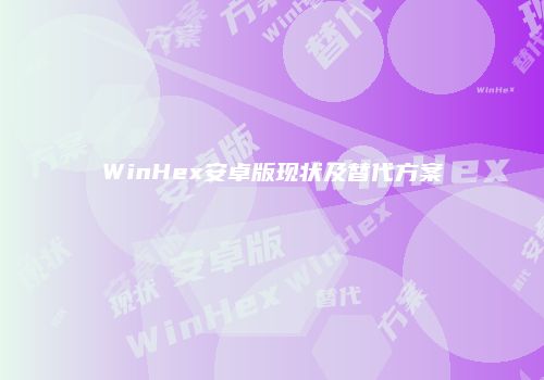 WinHex安卓版现状及替代方案