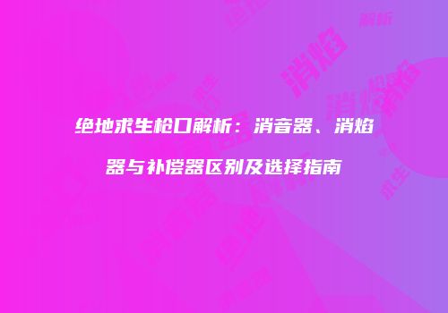 绝地求生枪口解析：消音器、消焰器与补偿器区别及选择指南