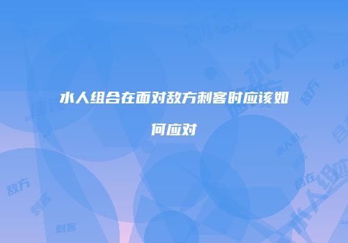 水人组合在面对敌方刺客时应该如何应对