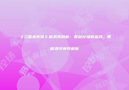 《三国杀传奇》新武将剖析：祝融控场新选择，曹植酒诗神将解析