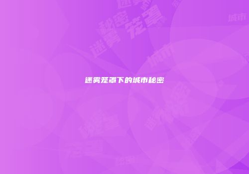 迷雾笼罩下的城市秘密