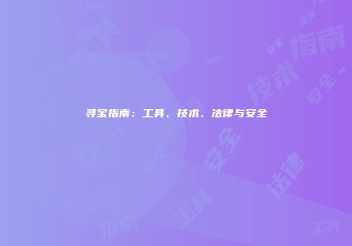 寻宝指南：工具、技术、法律与安全