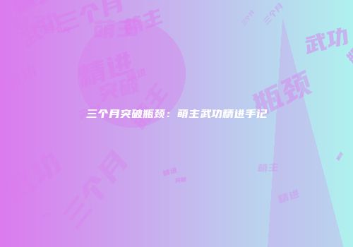 三个月突破瓶颈：萌主武功精进手记