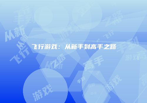 飞行游戏：从新手到高手之路