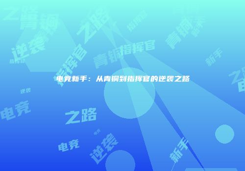 电竞新手：从青铜到指挥官的逆袭之路