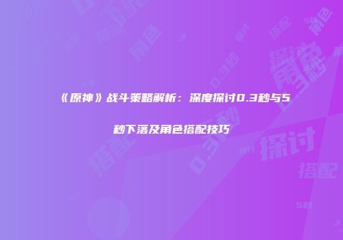 《原神》战斗策略解析：深度探讨0.3秒与5秒下落及角色搭配技巧