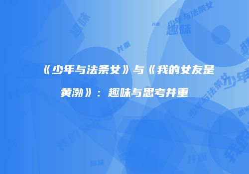《少年与法条女》与《我的女友是黄渤》：趣味与思考并重