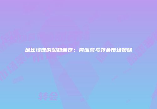 足球经理的酸甜苦辣：青训营与转会市场策略