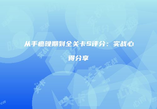从手癌晚期到全关卡S评分：实战心得分享