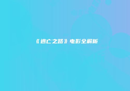 《逃亡之路》电影全解析
