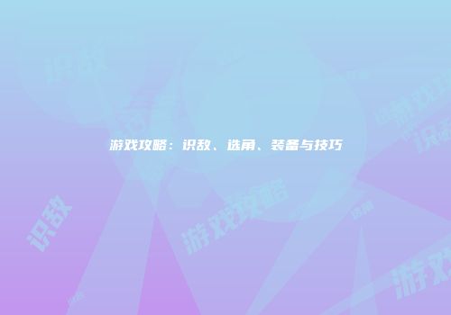 游戏攻略：识敌、选角、装备与技巧
