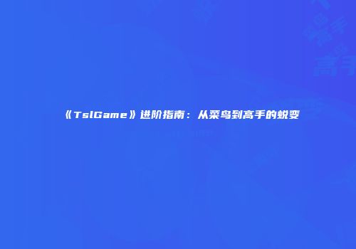 《TslGame》进阶指南：从菜鸟到高手的蜕变