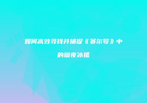 如何高效寻找并捕捉《赛尔号》中的暗夜冰狐