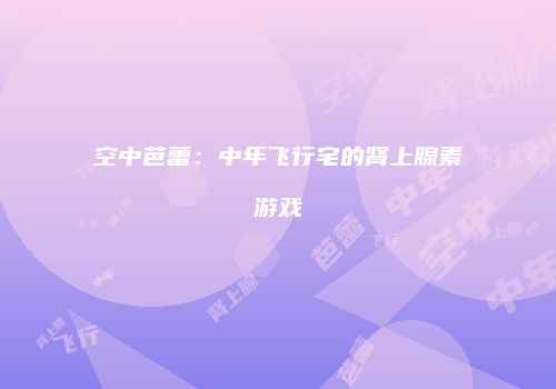 空中芭蕾：中年飞行宅的肾上腺素游戏