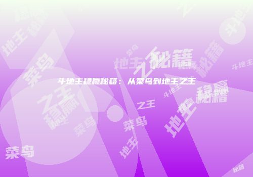 斗地主稳赢秘籍：从菜鸟到地主之王