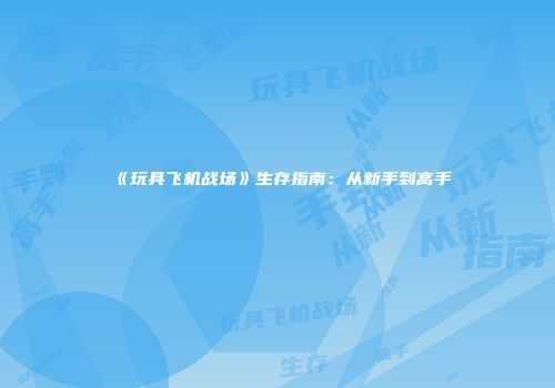 《玩具飞机战场》生存指南：从新手到高手