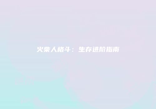 火柴人格斗：生存进阶指南