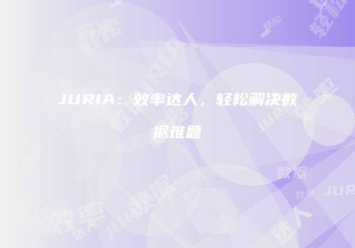 JURIA：效率达人，轻松解决数据难题