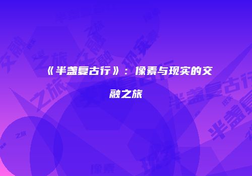 《半盏复古行》：像素与现实的交融之旅
