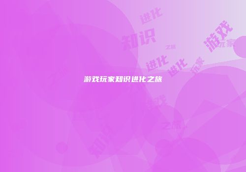 游戏玩家知识进化之旅