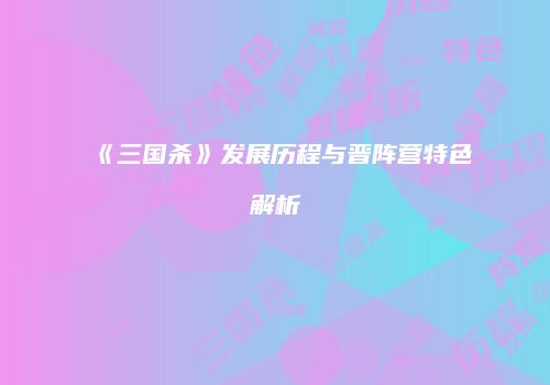 《三国杀》发展历程与晋阵营特色解析