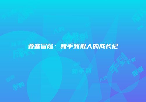 要塞冒险：新手到狠人的成长记