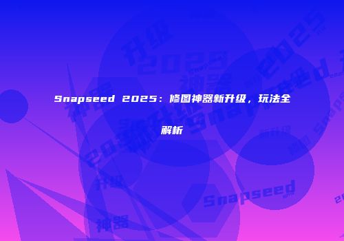 Snapseed 2025：修图神器新升级，玩法全解析