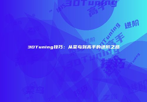 3DTuning技巧：从菜鸟到高手的进阶之路