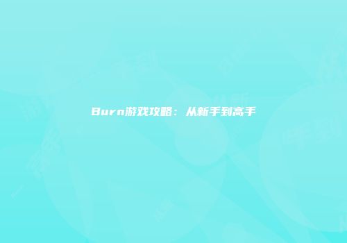 Burn游戏攻略：从新手到高手